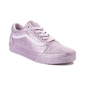 Vans NWT Purple Glitter Old Skool Skate Shoes 7.5
